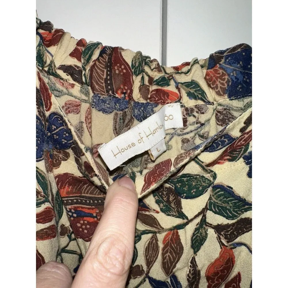 House of Harlow 1960 Floral Maxi Ruffle‎ Dress in Sister Print | Size Large